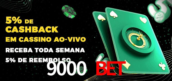 Promoções do cassino ao Vivo 9000 Bet